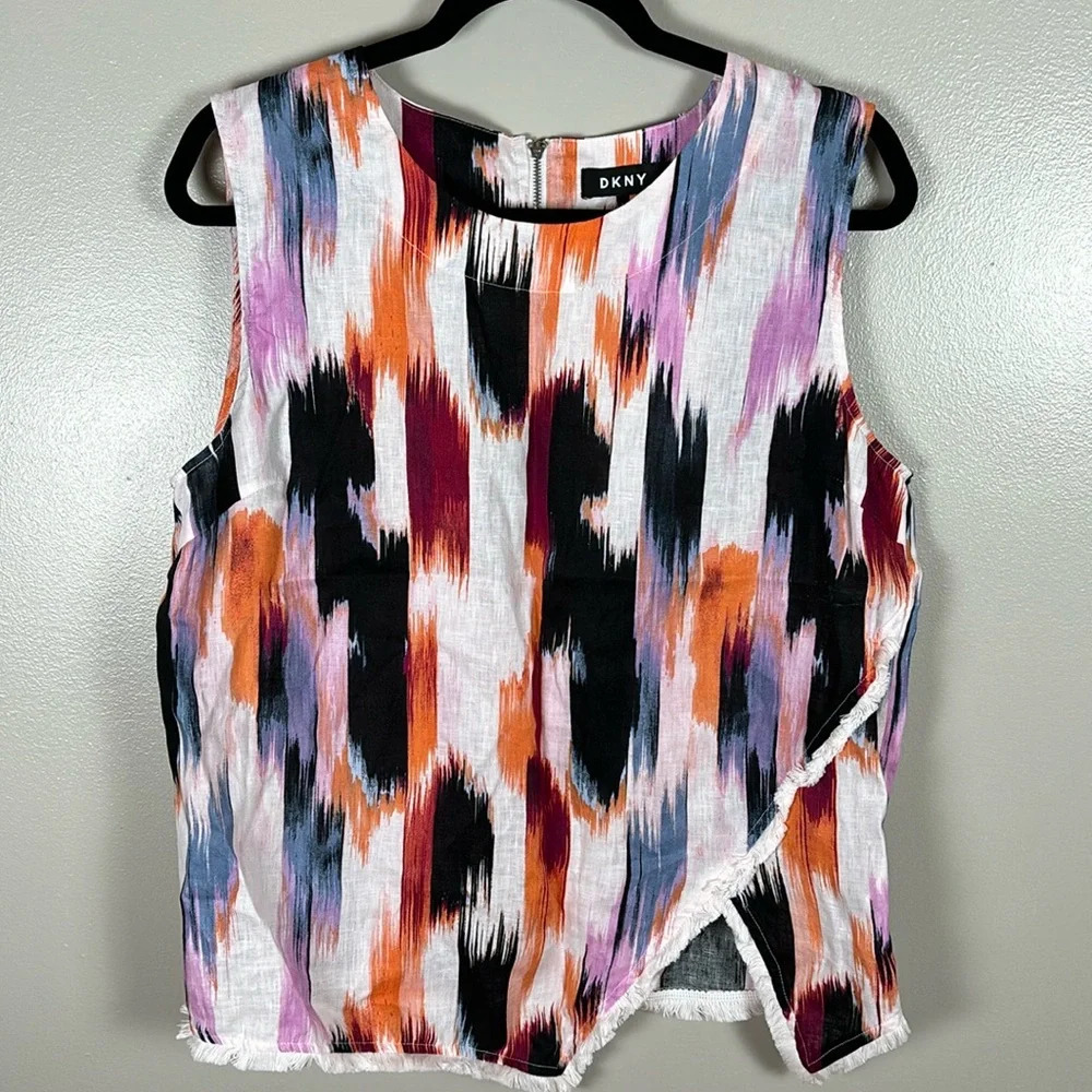 DKNY Multicolor Sleeveless Blouse